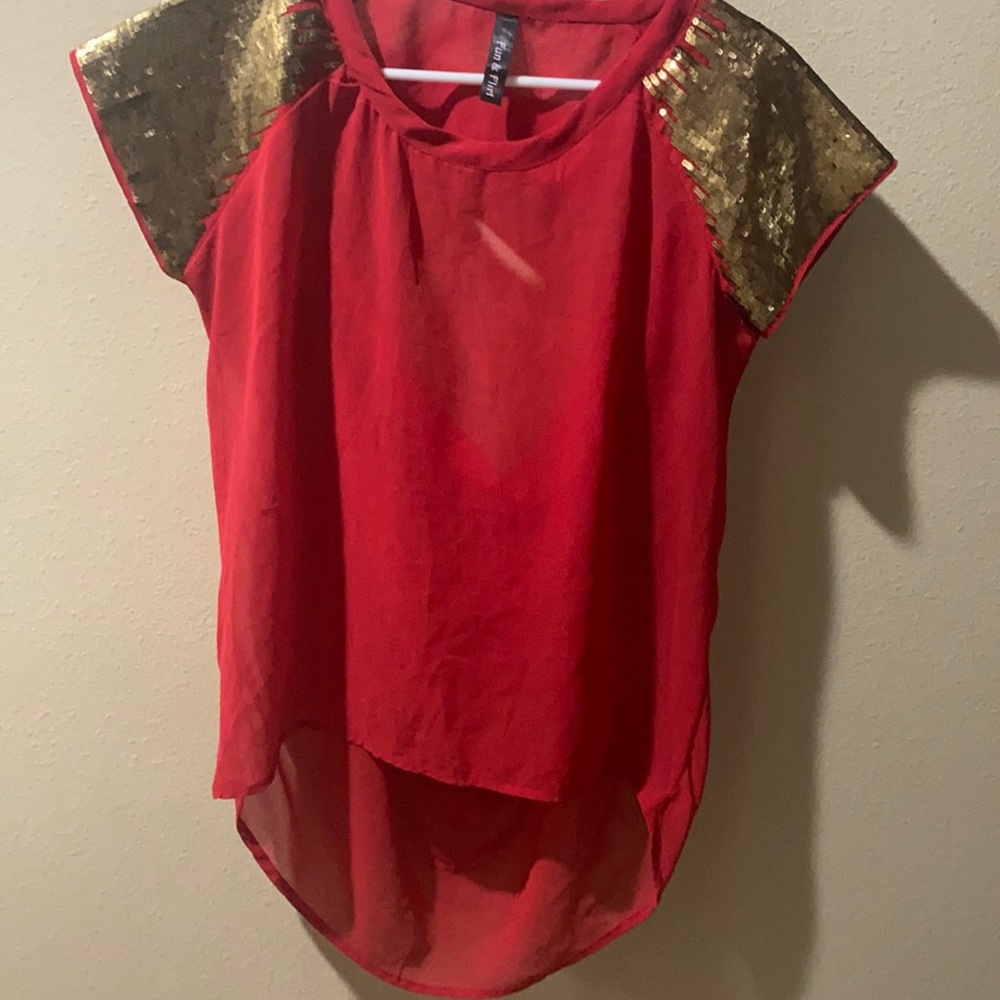 Red blouse